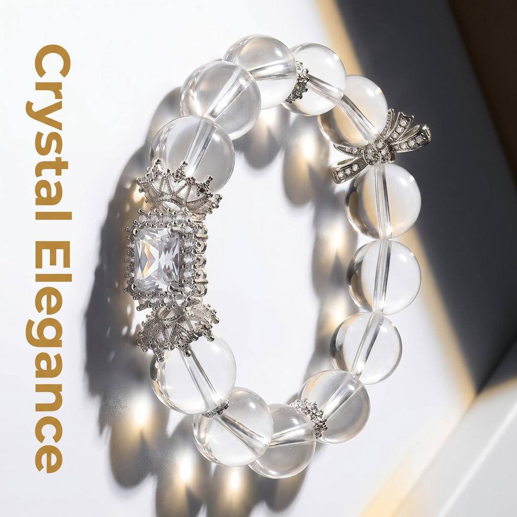Elegant Clear Crystal Bracelet with Sparkling Rhinestone Accent