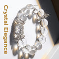 Elegant Clear Crystal Bracelet with Sparkling Rhinestone Accent