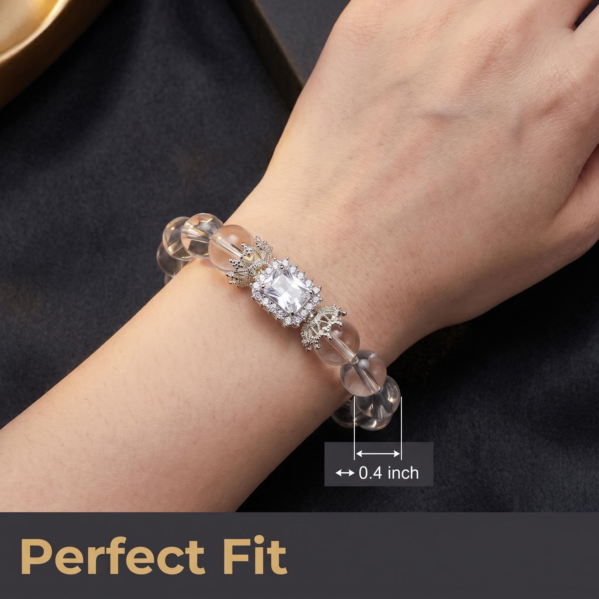 Elegant Clear Crystal Bracelet with Sparkling Rhinestone Accent