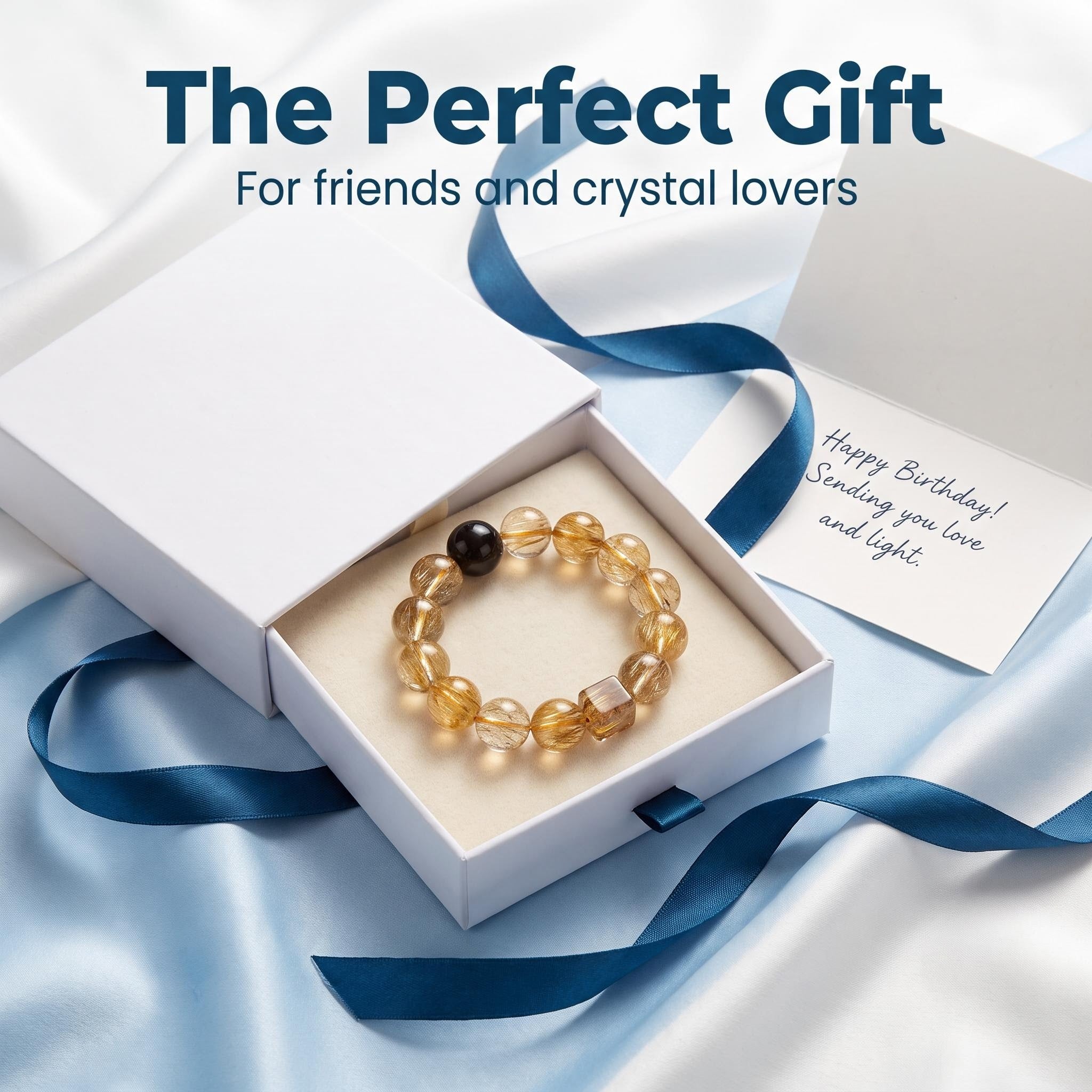 Natural Super Seven Crystal Beaded Bracelet Dark Gold Natural Crystal Bracelet Elegant Super Seven Gemstone Bracelet
